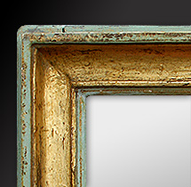 Antike spiegel grune polychromie